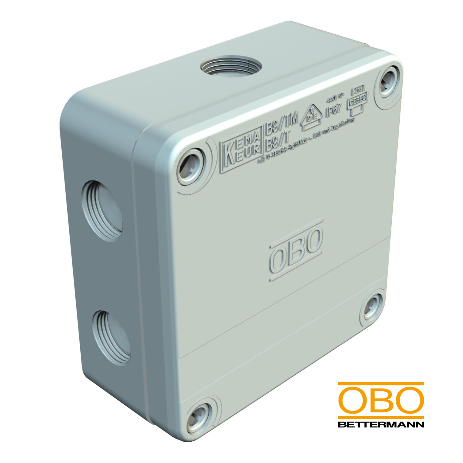 OBO Junction box B 9 T, perforation membrane, empty, metric