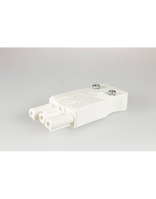 Metway 3 Pole Male Flat White Plug Connector