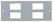 CMD AV Plate - Plate Pierced to accept 2 x RJ45 37 x 22.3mm/1 x HDMI Cutout and 1 x VGA Cutout - 4 Compartment