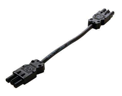 CMD 2.0m connector cable, GST 3-pole connector to GST 3-pole connector - Black