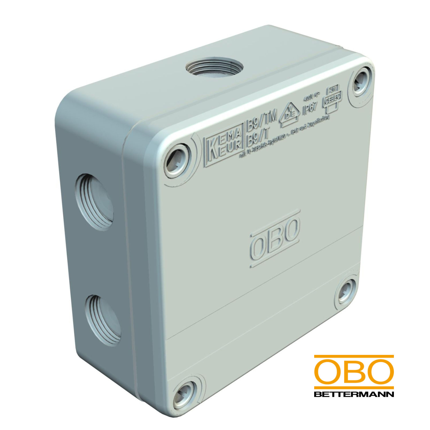 OBO Junction box B 9/T, Perforation Membrane, with Cable Gland, Metric